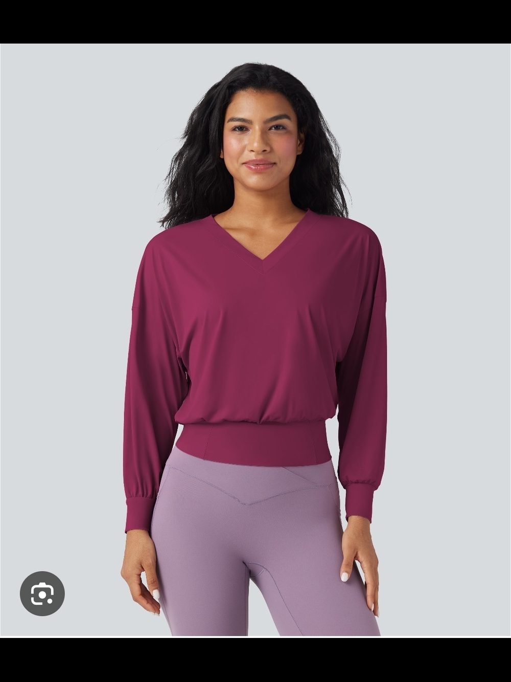 2/35$ HALARA Berry V-Neck Dolman Pullover